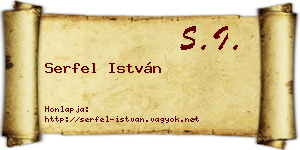 Serfel István névjegykártya