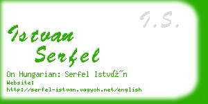 istvan serfel business card